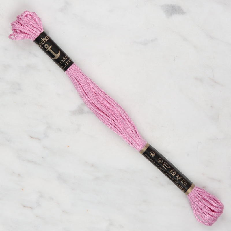 Anchor Stranded Mouline Embroidery Thread, 8m, Pink – 0060