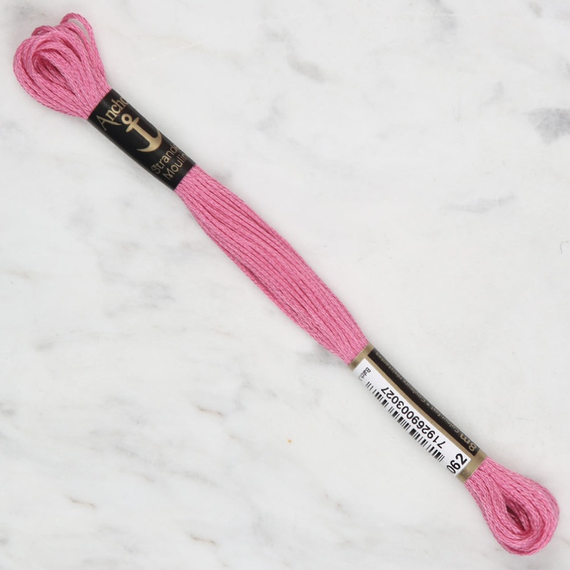Anchor Stranded Mouline Embroidery Thread, 8m, Pink – 0062