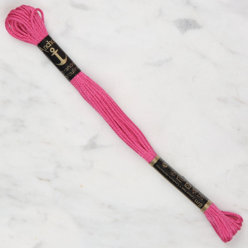 Anchor Stranded Mouline Embroidery Thread, 8m, Pink – 0063