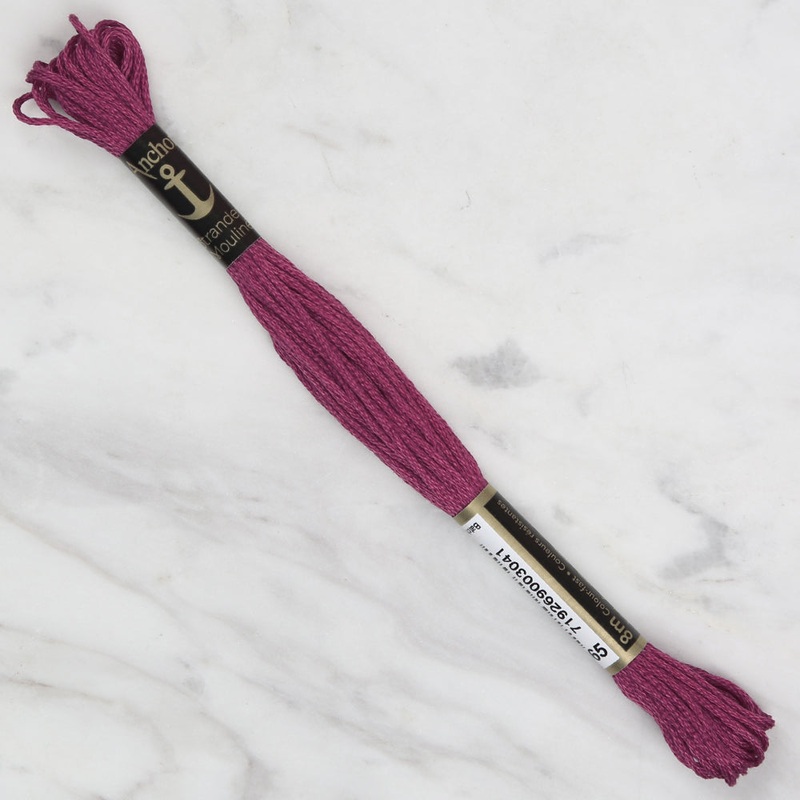 Anchor Stranded Mouline Embroidery Thread, 8m, Pink – 0065