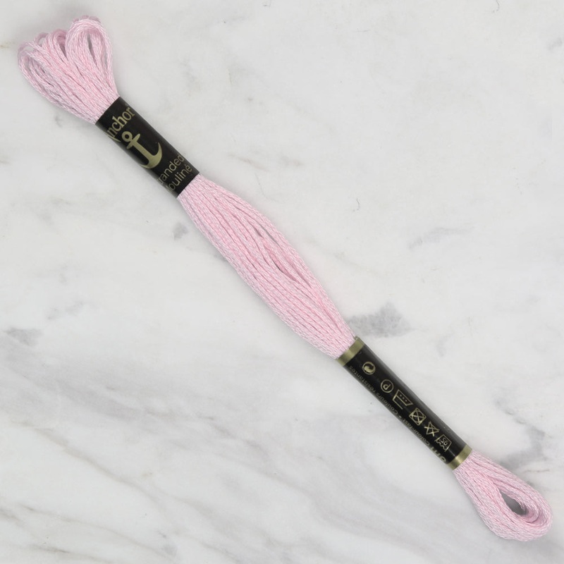 Anchor Stranded Mouline Embroidery Thread, 8m, Pink – 0073