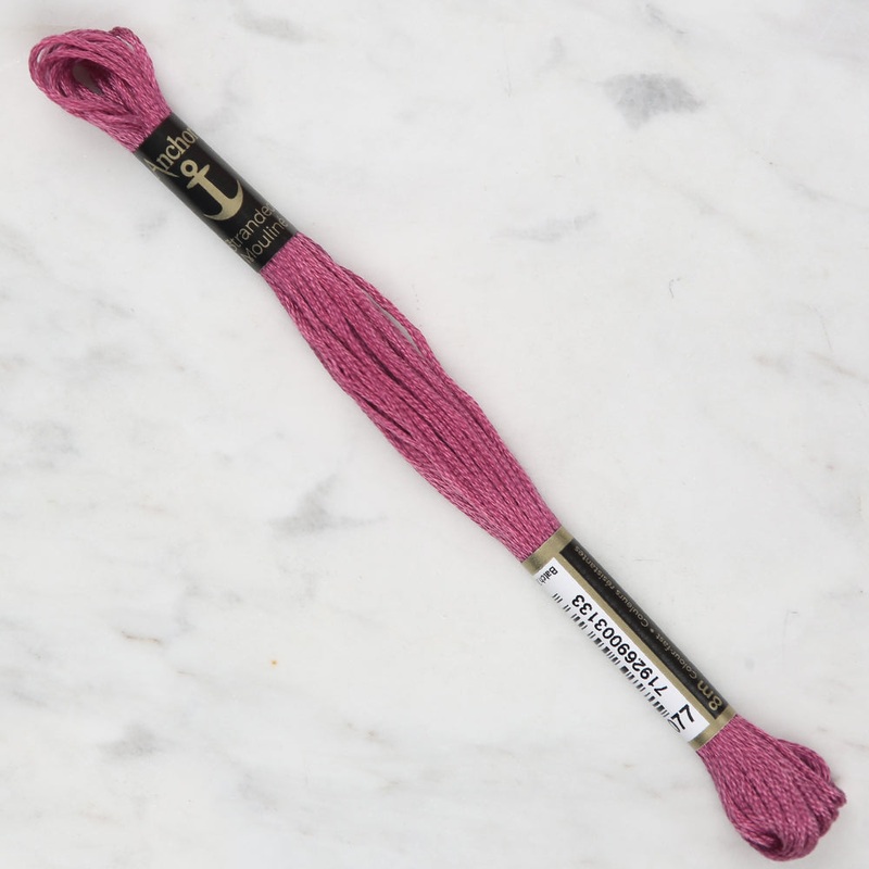Anchor Stranded Mouline Embroidery Thread, 8m, Pink – 0077
