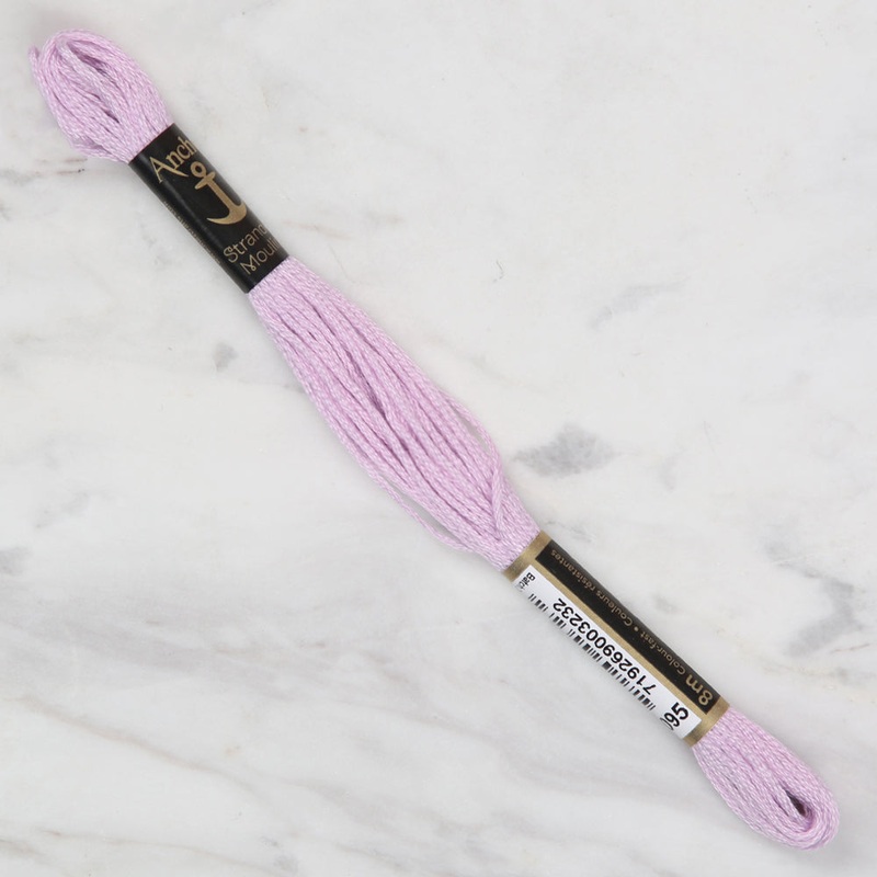 Anchor Stranded Mouline Embroidery Thread, 8m, Pink – 0095