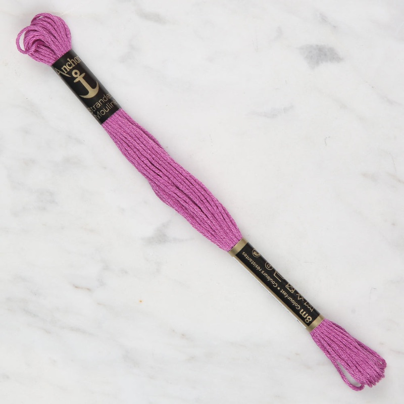 Anchor Stranded Mouline Embroidery Thread, 8m, Purple – 0087