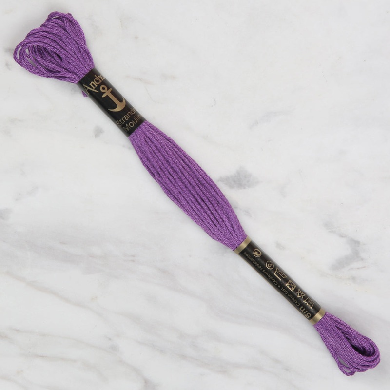 Anchor Stranded Mouline Embroidery Thread, 8m, Purple – 0099