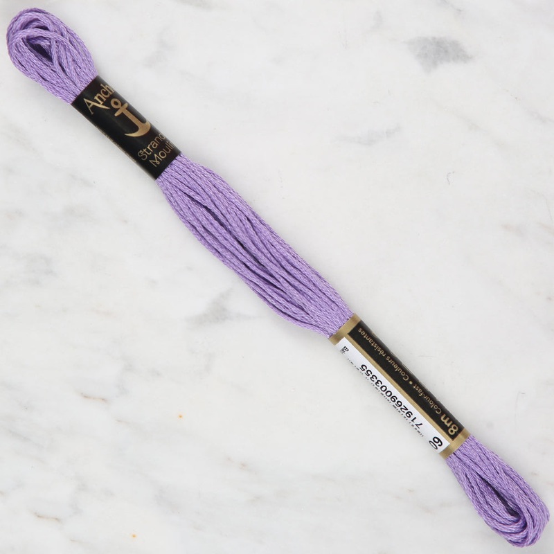 Anchor Stranded Mouline Embroidery Thread, 8m, Purple – 0109