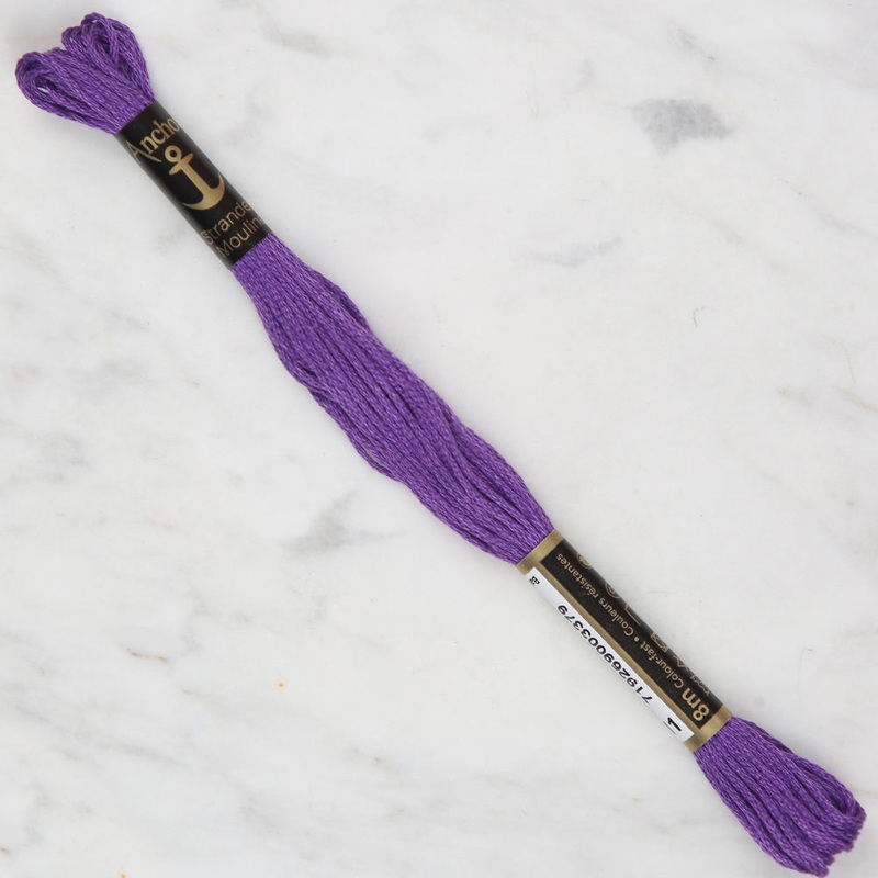 Anchor Stranded Mouline Embroidery Thread, 8m, Purple – 0111