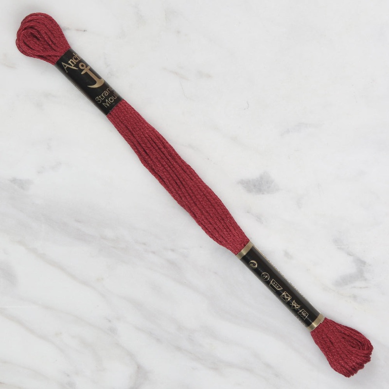 Anchor Stranded Mouline Embroidery Thread, 8m, Red – 0020