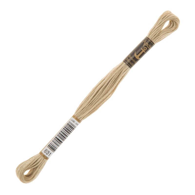 Anchor Stranded Mouline Embroidery Thread, 8m, Beige – 0831