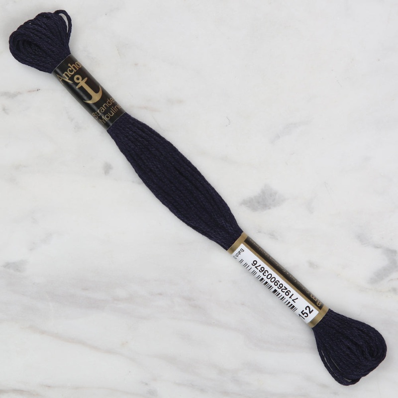 Anchor Stranded Mouline Embroidery Thread, 8m, Black – 0152