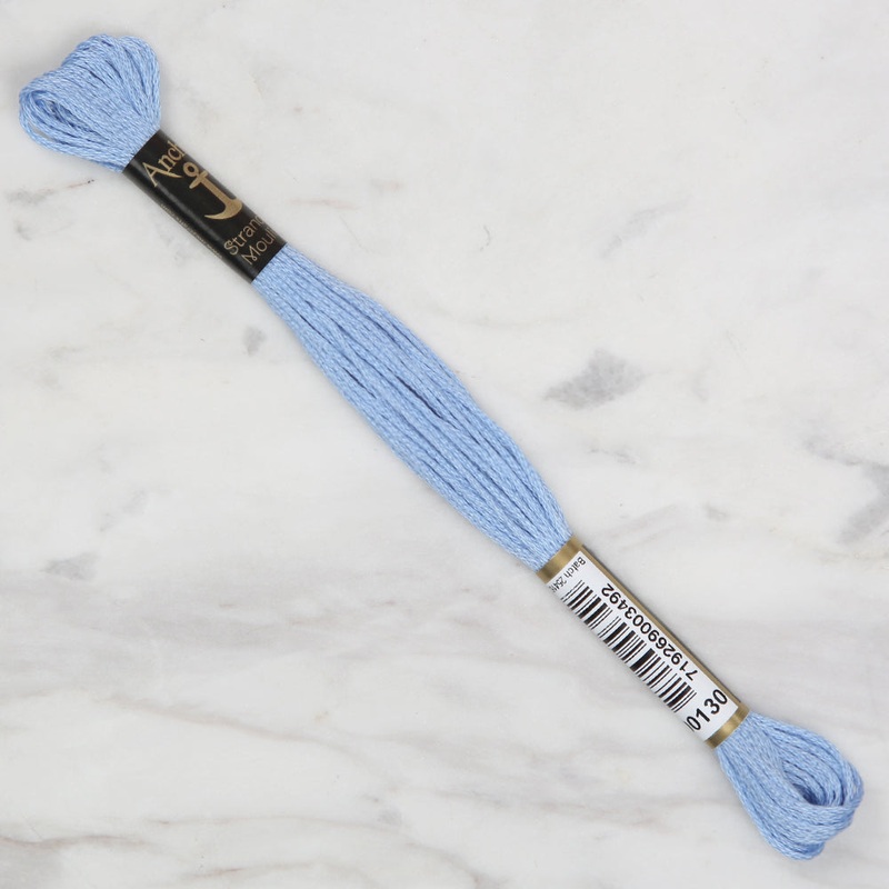 Anchor Stranded Mouline Embroidery Thread, 8m, Blue – 0130