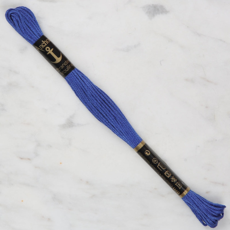 Anchor Stranded Mouline Embroidery Thread, 8m, Blue – 0132