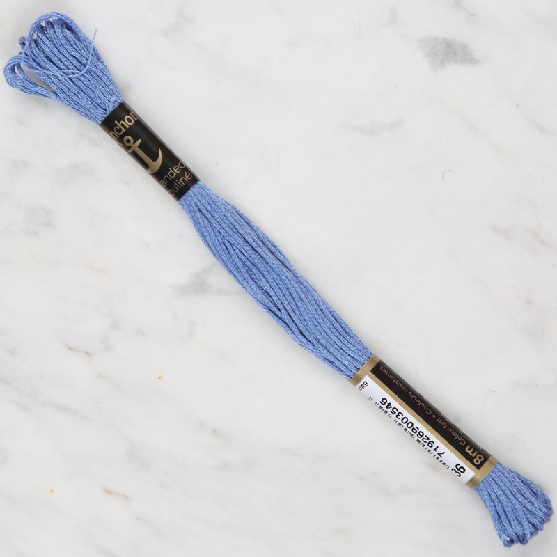 Anchor Stranded Mouline Embroidery Thread, 8m, Blue – 0136