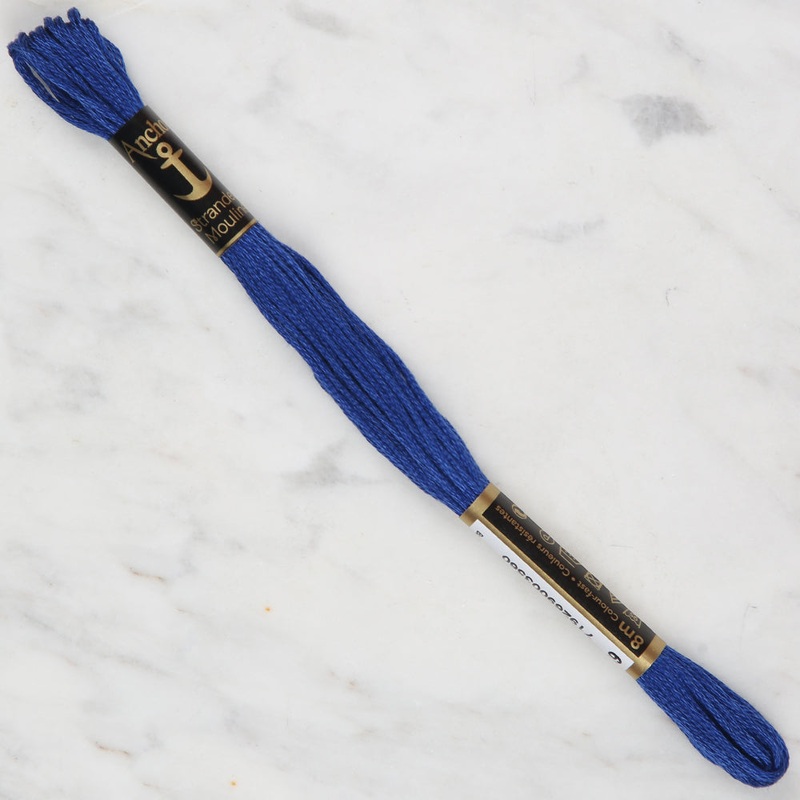 Anchor Stranded Mouline Embroidery Thread, 8m, Blue – 0139