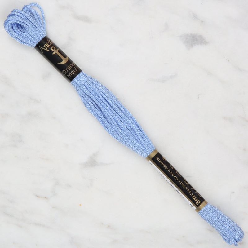 Anchor Stranded Mouline Embroidery Thread, 8m, Blue – 0140