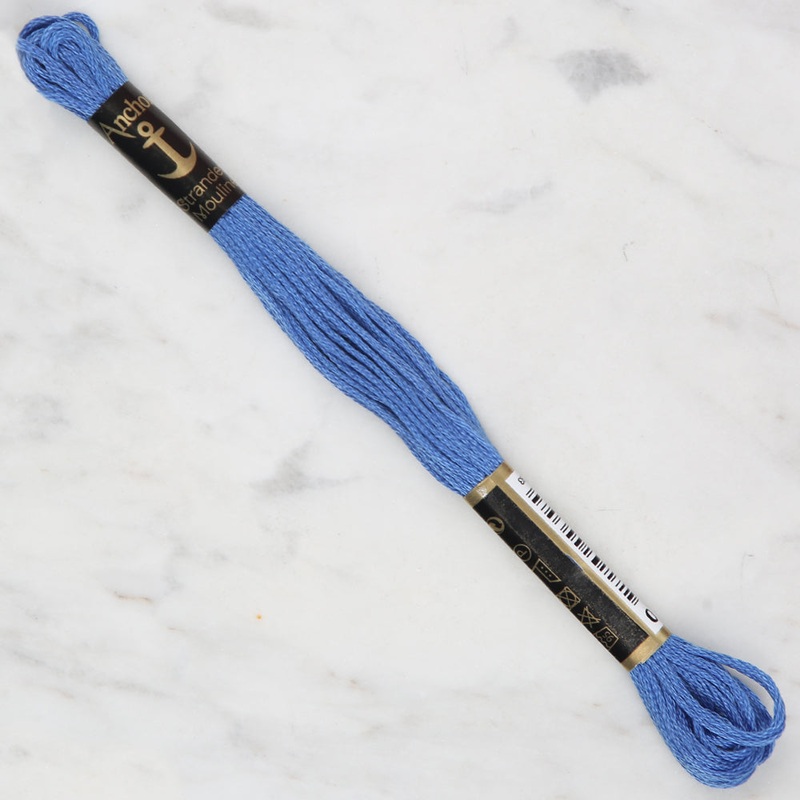 Anchor Stranded Mouline Embroidery Thread, 8m, Blue – 0142
