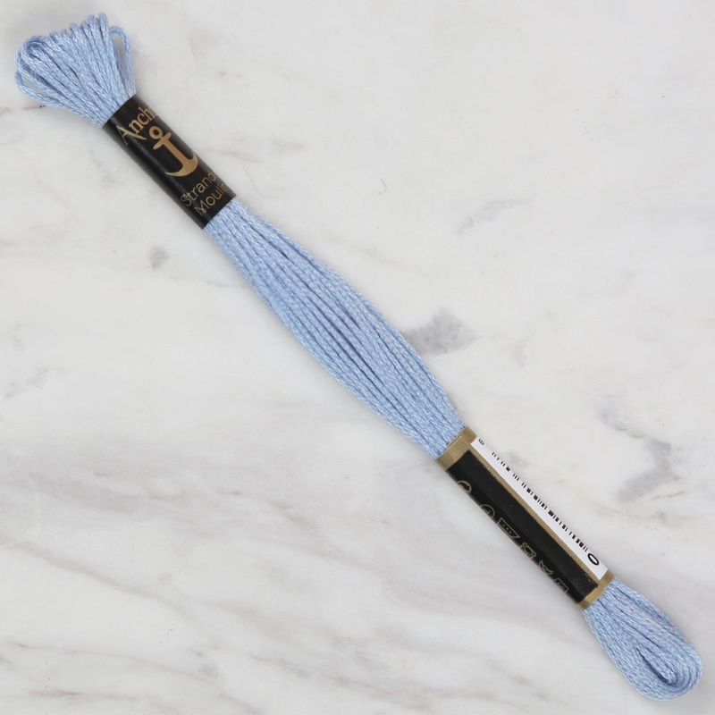 Anchor Stranded Mouline Embroidery Thread, 8m, Blue – 0144
