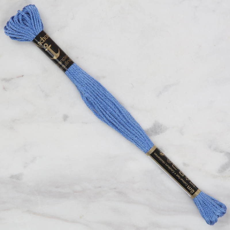 Anchor Stranded Mouline Embroidery Thread, 8m, Blue – 0146