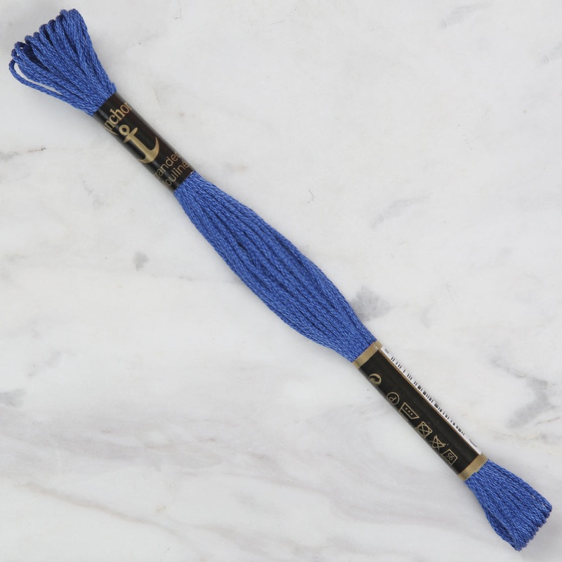 Anchor Stranded Mouline Embroidery Thread, 8m, Blue – 0147