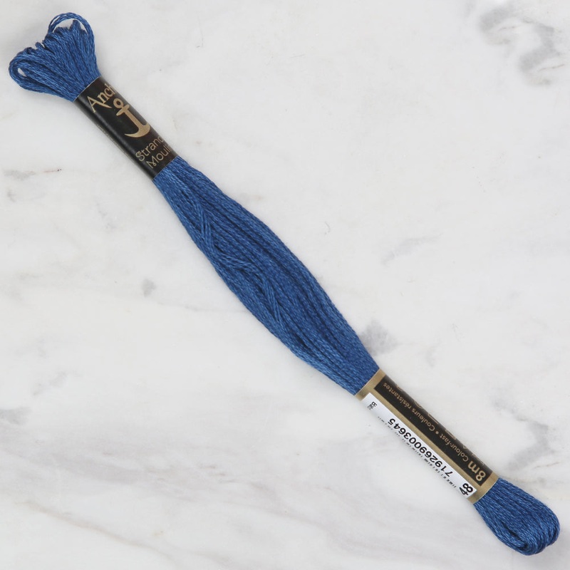 Anchor Stranded Mouline Embroidery Thread, 8m, Blue – 0148