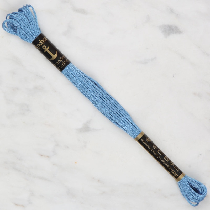 Anchor Stranded Mouline Embroidery Thread, 8m, Blue – 0161