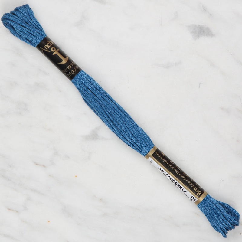 Anchor Stranded Mouline Embroidery Thread, 8m, Blue – 0162