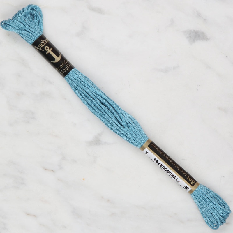 Anchor Stranded Mouline Embroidery Thread, 8m, Blue – 0168
