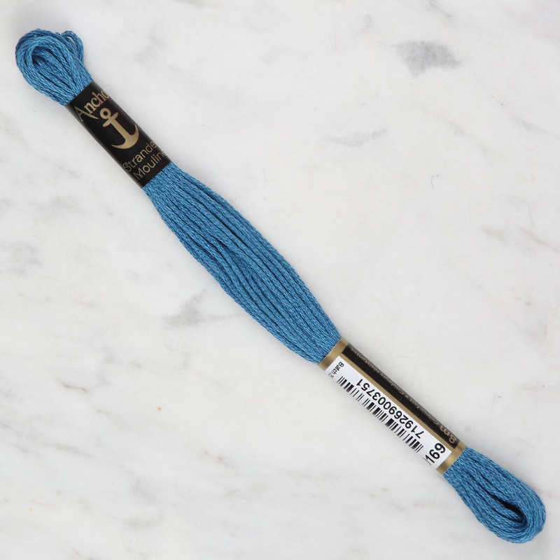Anchor Stranded Mouline Embroidery Thread, 8m, Blue – 0169