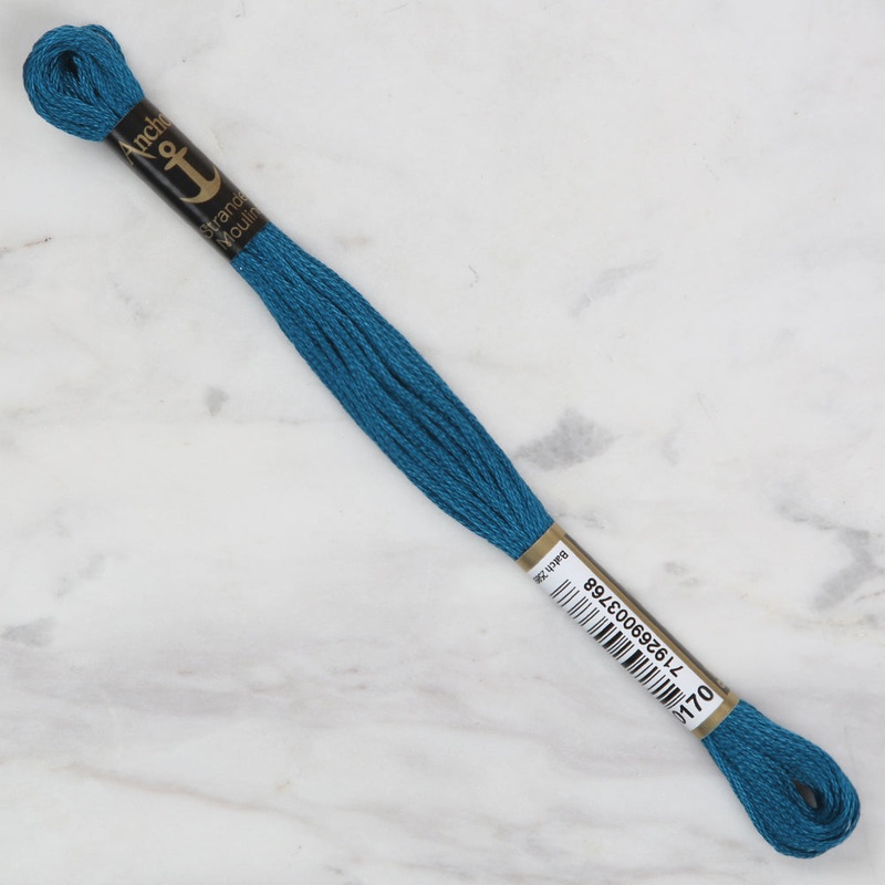 Anchor Stranded Mouline Embroidery Thread, 8m, Blue – 0170
