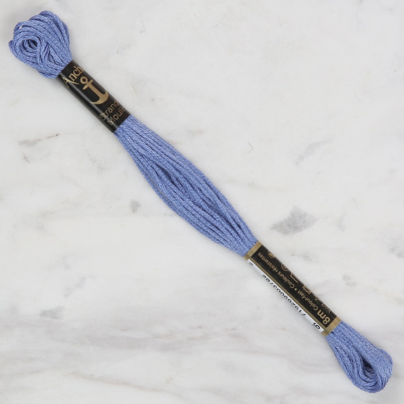 Anchor Stranded Mouline Embroidery Thread, 8m, Blue – 0176