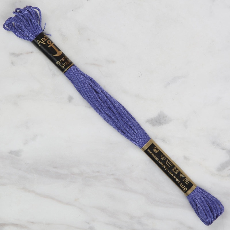 Anchor Stranded Mouline Embroidery Thread, 8m, Blue – 0177
