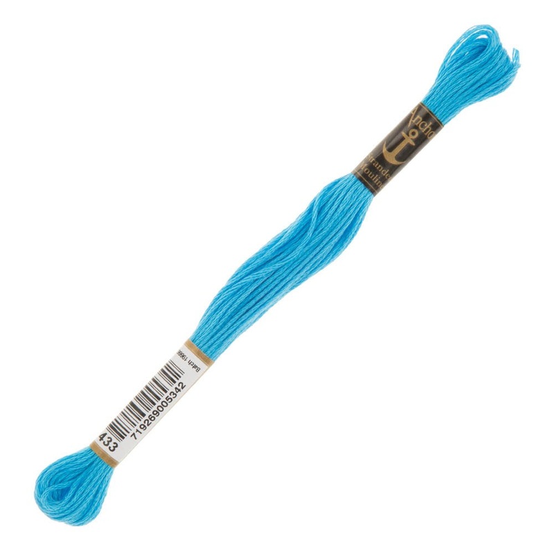 Anchor Stranded Mouline Embroidery Thread, 8m, Blue – 0433