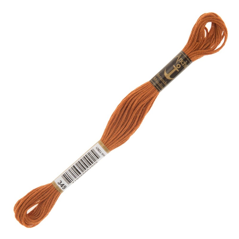 Anchor Stranded Mouline Embroidery Thread, 8m, Brown – 0349