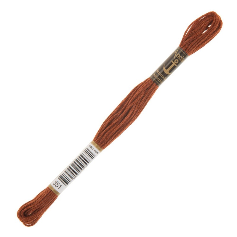 Anchor Stranded Mouline Embroidery Thread, 8m, Brown – 0351