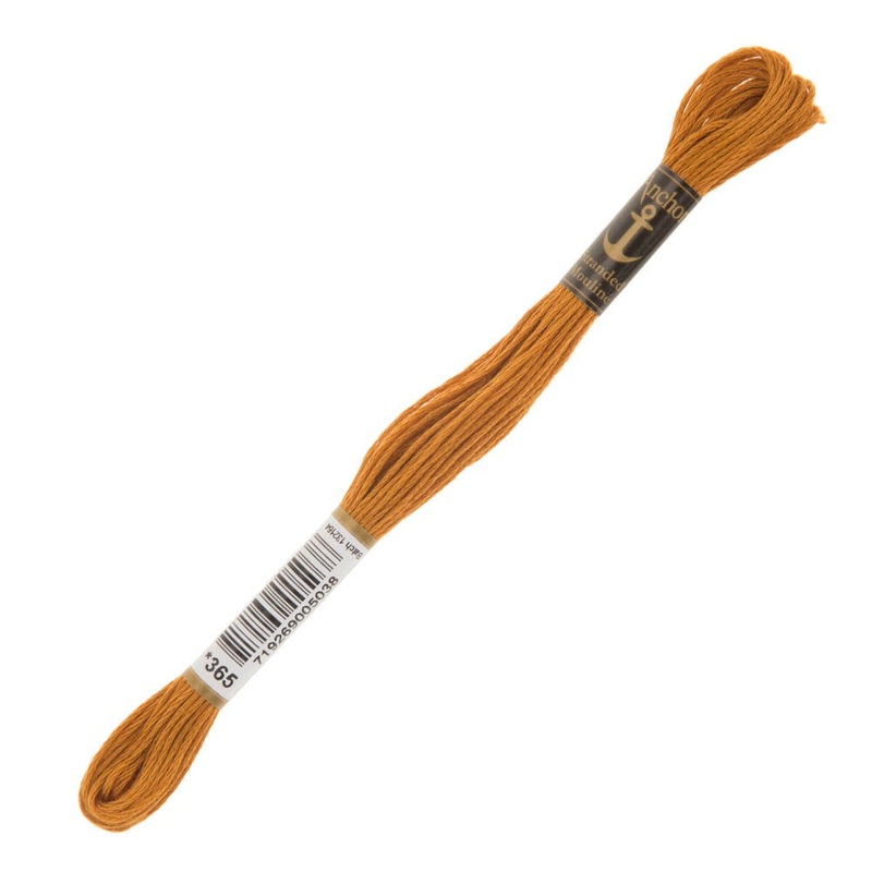 Anchor Stranded Mouline Embroidery Thread, 8m, Brown – 0365