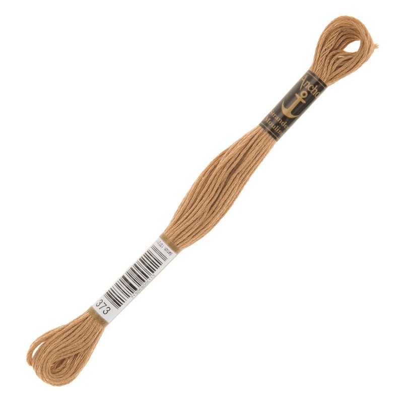 Anchor Stranded Mouline Embroidery Thread, 8m, Brown – 0373