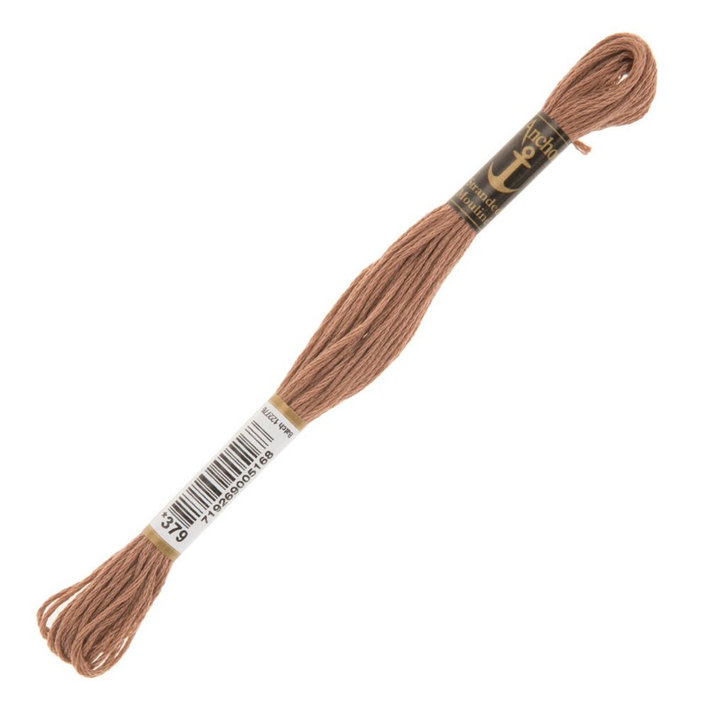 Anchor Stranded Mouline Embroidery Thread, 8m, Brown – 0379