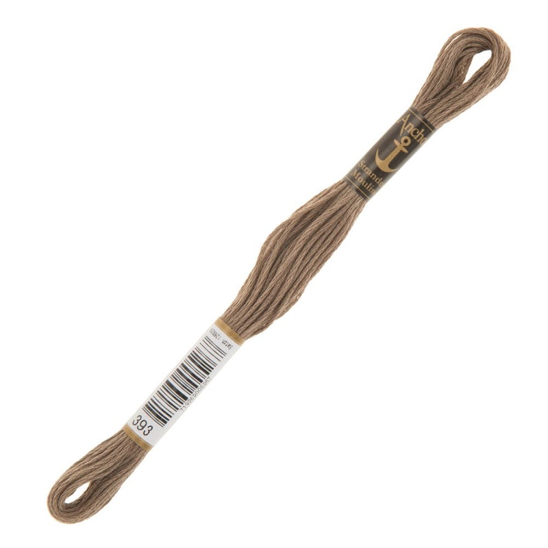 Anchor Stranded Mouline Embroidery Thread, 8m, Brown – 0393