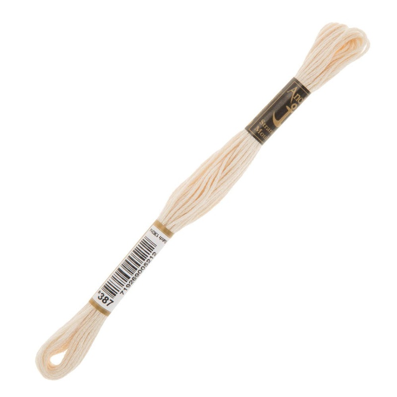 Anchor Stranded Mouline Embroidery Thread, 8m, Cream  – 0387