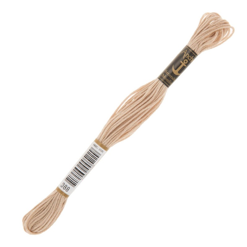 Anchor Stranded Mouline Embroidery Thread, 8m, Cream – 0388