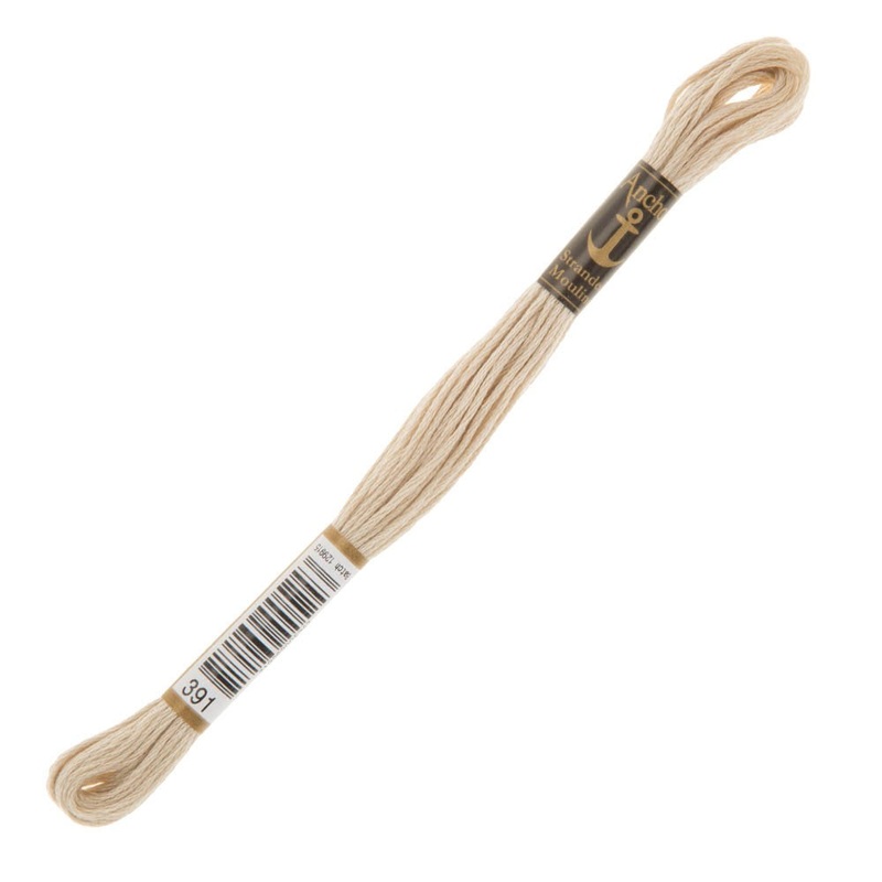 Anchor Stranded Mouline Embroidery Thread, 8m, Cream – 0391