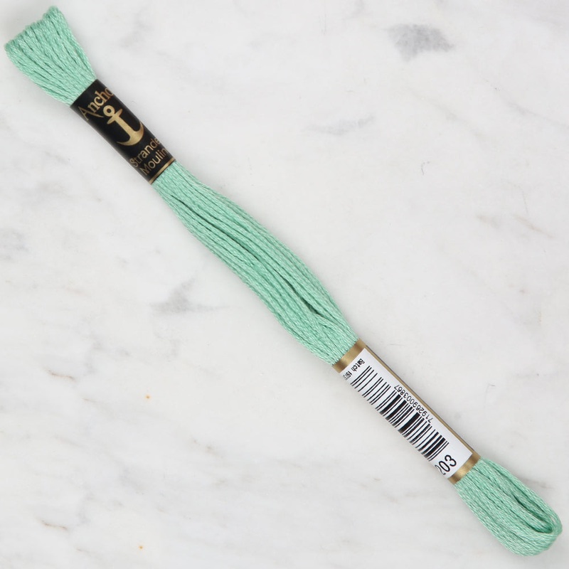 Anchor Stranded Mouline Embroidery Thread, 8m, Green – 0203