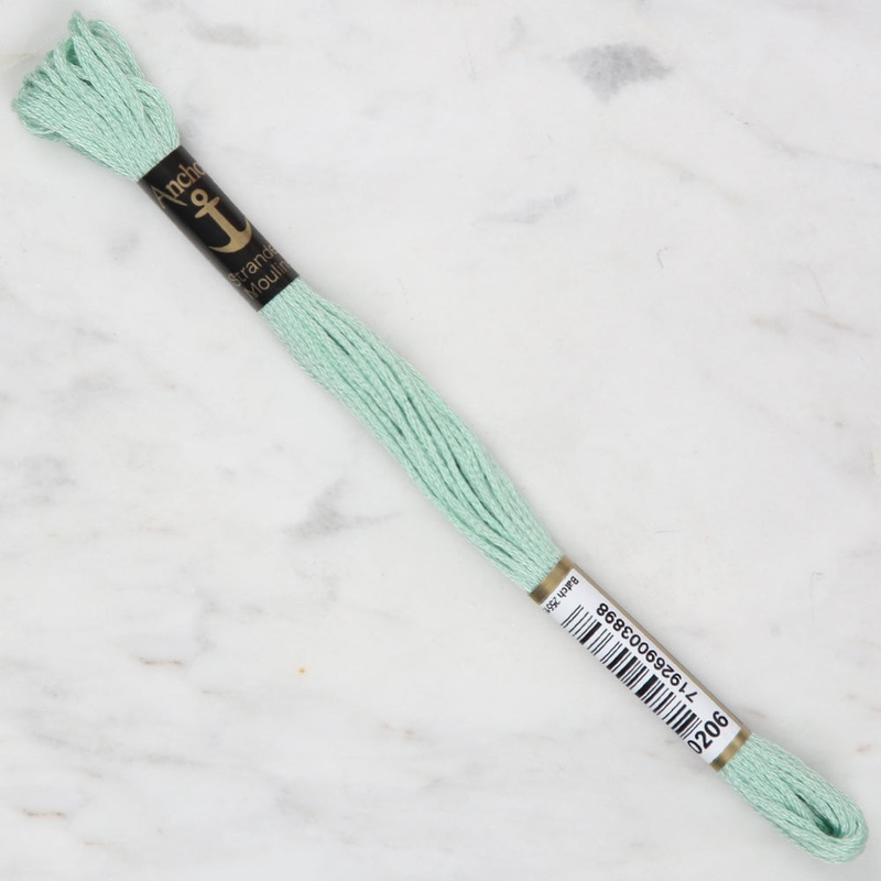 Anchor Stranded Mouline Embroidery Thread, 8m, Green – 0206