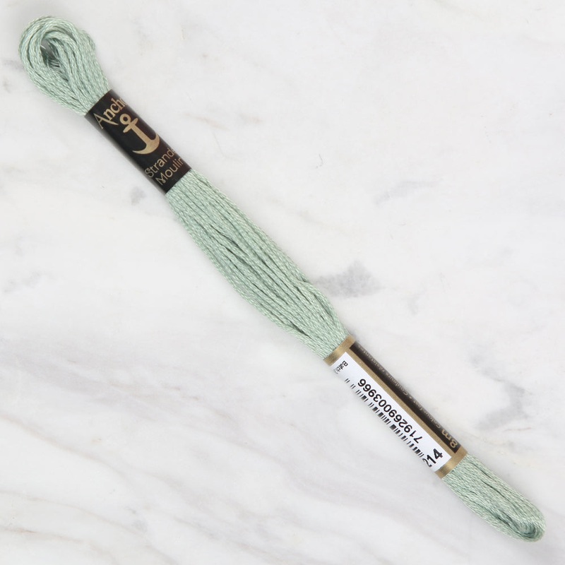 Anchor Stranded Mouline Embroidery Thread, 8m, Green – 0214