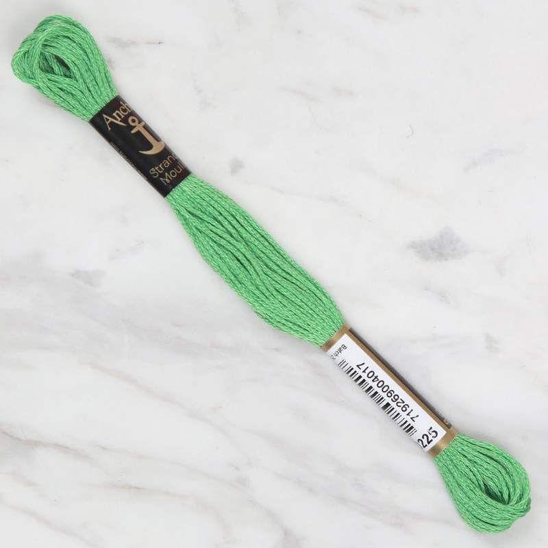 Anchor Stranded Mouline Embroidery Thread, 8m, Green – 0225