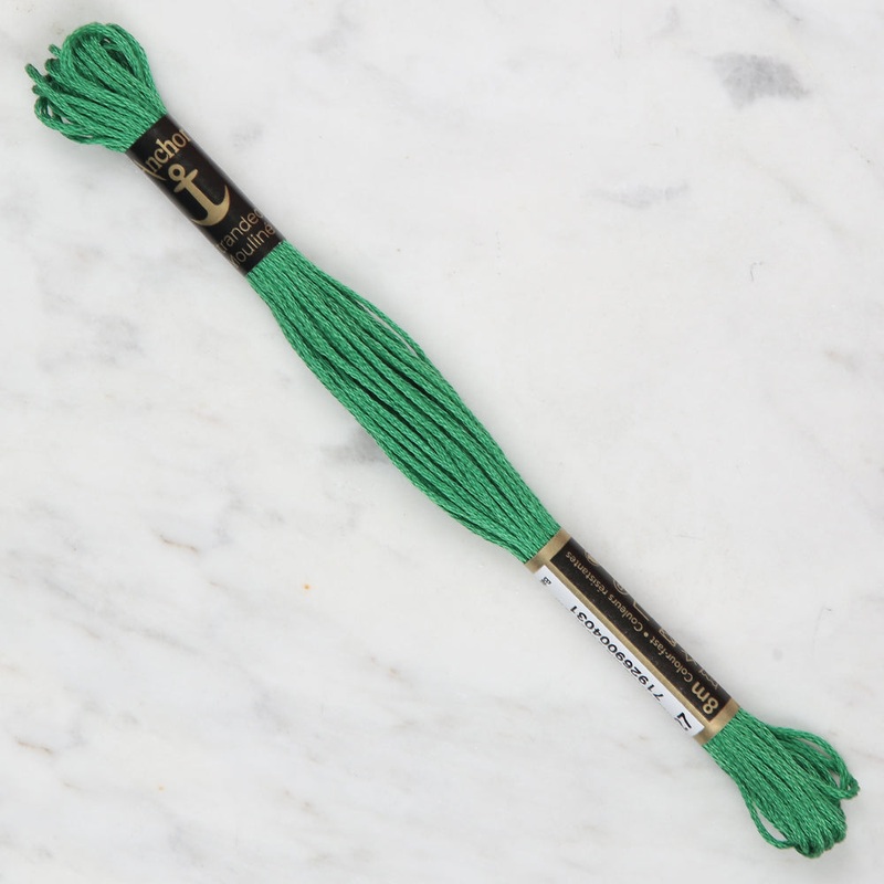 Anchor Stranded Mouline Embroidery Thread, 8m, Green – 0227