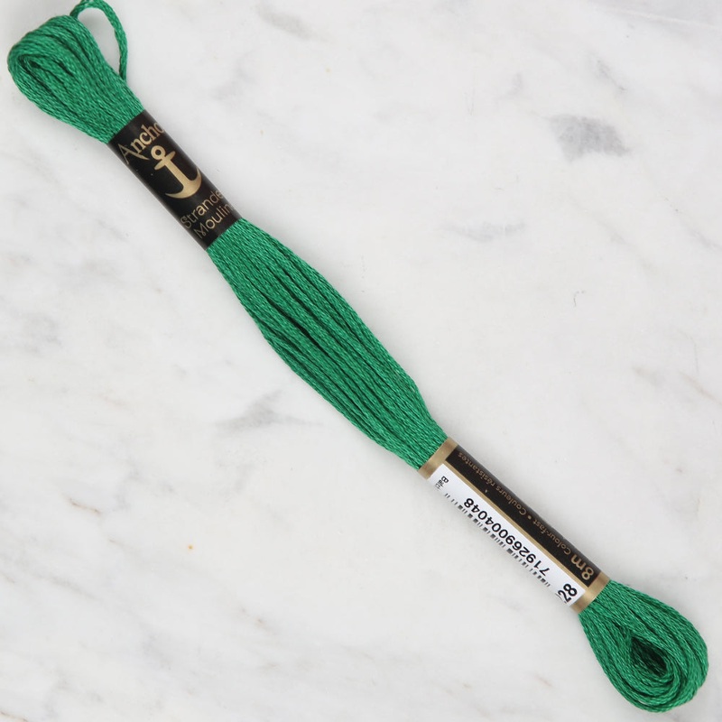 Anchor Stranded Mouline Embroidery Thread, 8m, Green – 0228