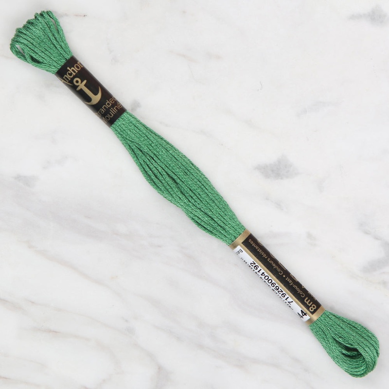 Anchor Stranded Mouline Embroidery Thread, 8m, Green – 0244