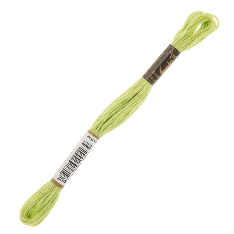 Anchor Stranded Mouline Embroidery Thread, 8m, Green – 0254