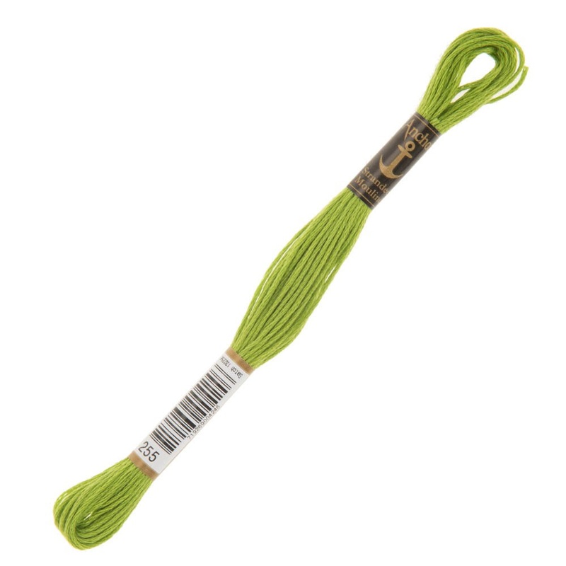 Anchor Stranded Mouline Embroidery Thread, 8m, Green – 0255